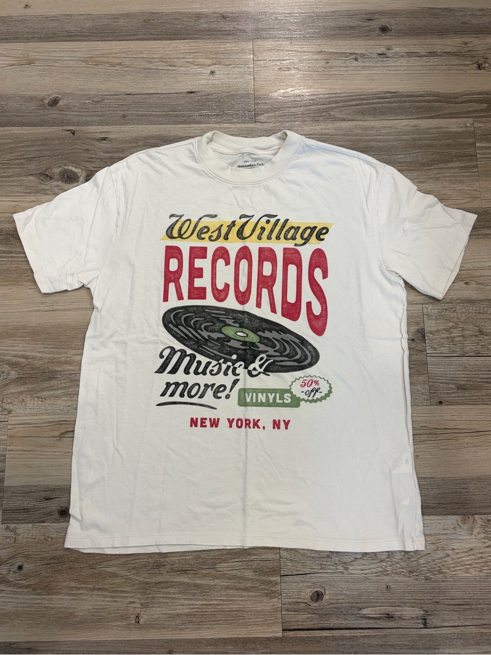 Abercrombie White Graphic Tee